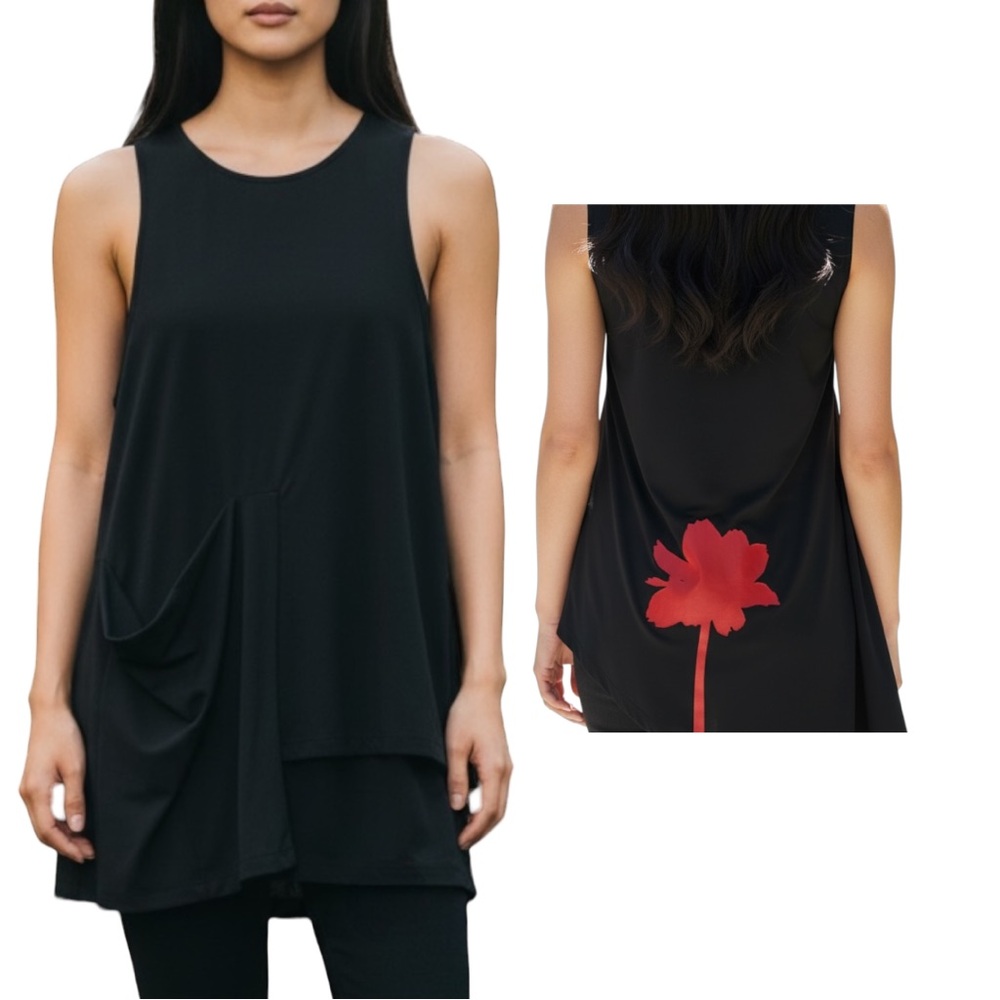 Tekbika by Alembika Asymmetrical Graphic Tunic